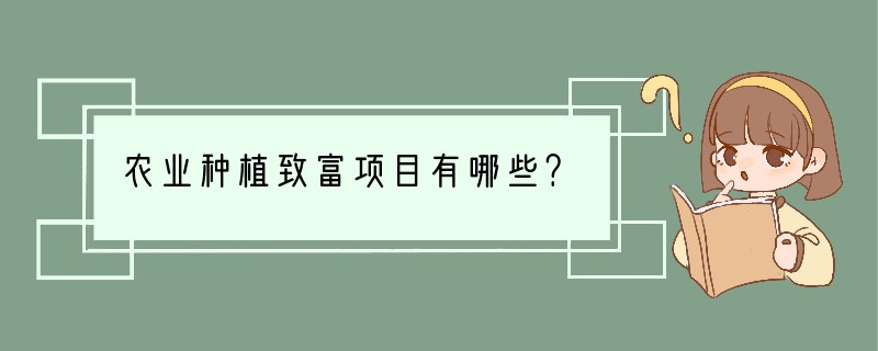 农业种植致富项目有哪些？