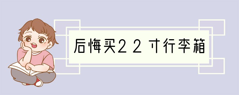 后悔买22寸行李箱