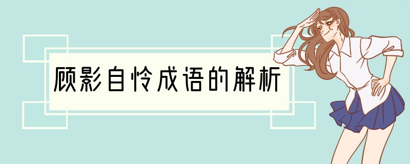 顾影自怜成语的解析