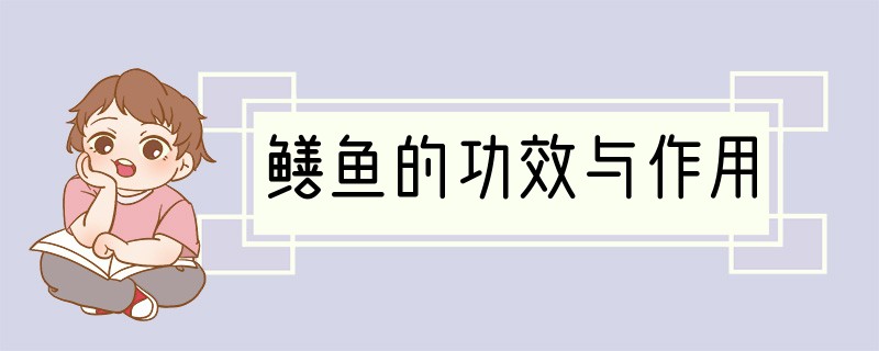 鳝鱼的功效与作用